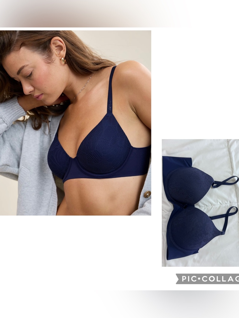 Aerie SMOOTHEZ Lace Full Coverage
Lightly Lined Bra size 36B